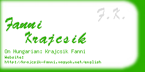 fanni krajcsik business card